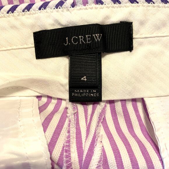 J. Crew Purple Mixed Stripe Shorts Size 4 - Picture 5 of 5